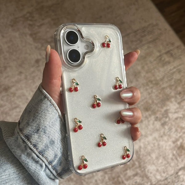 Cherry Shimmer Glittery Case