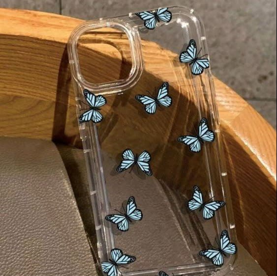 Blue Butter Fly Acrylic Case