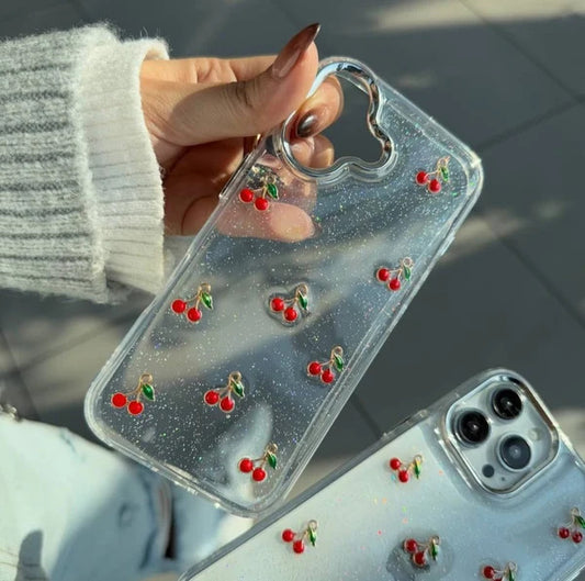 Cherry Shimmer Glittery Case