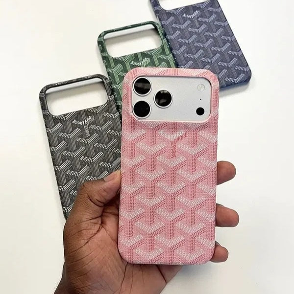 Goyard Leather-Feel Fabric Case