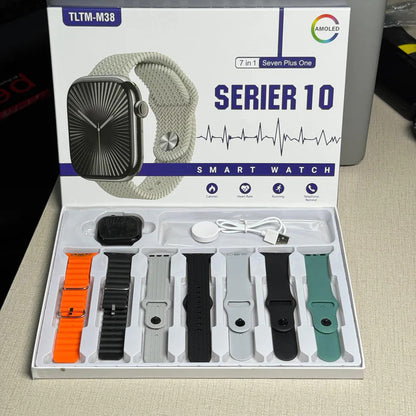 10 Smart Watch 7 in 1 Series (7 straps)