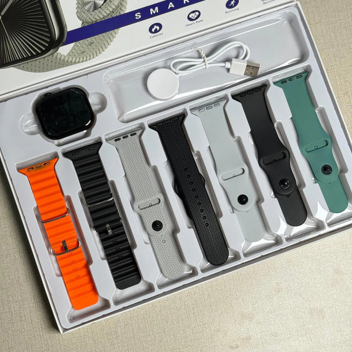 10 Smart Watch 7 in 1 Series (7 straps)