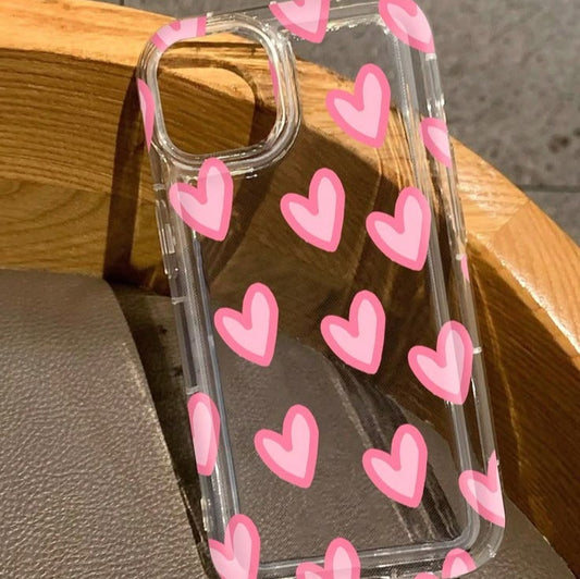Pink Heart Acrylic Case